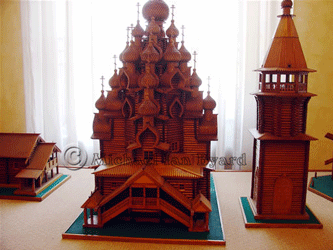 Wooden models of early sochi buildings